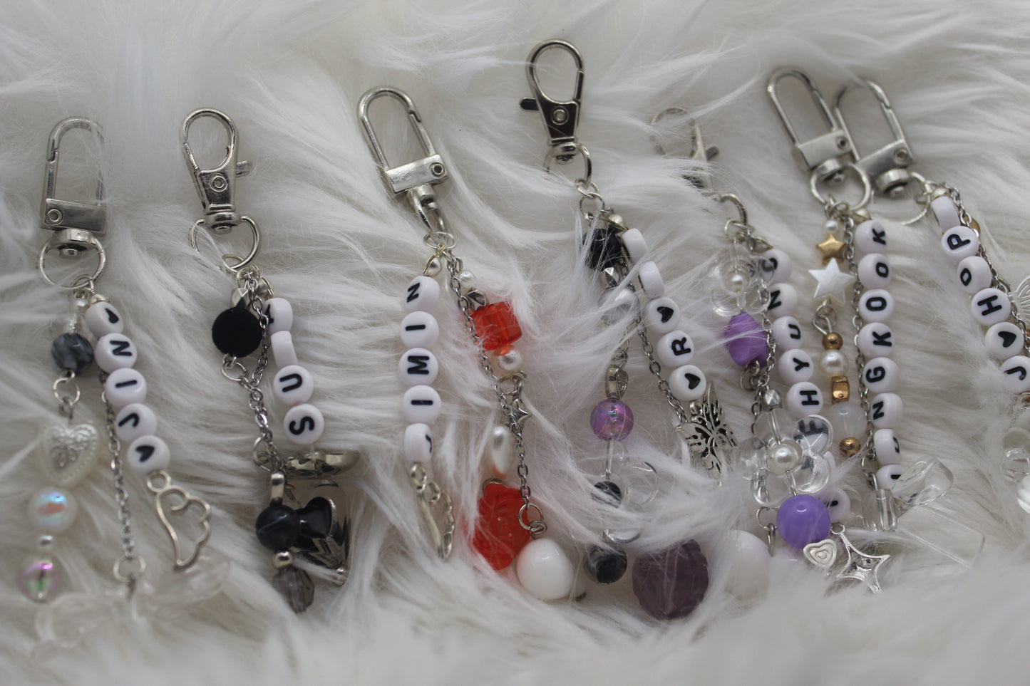 BTS Kpop Beaded Keychain