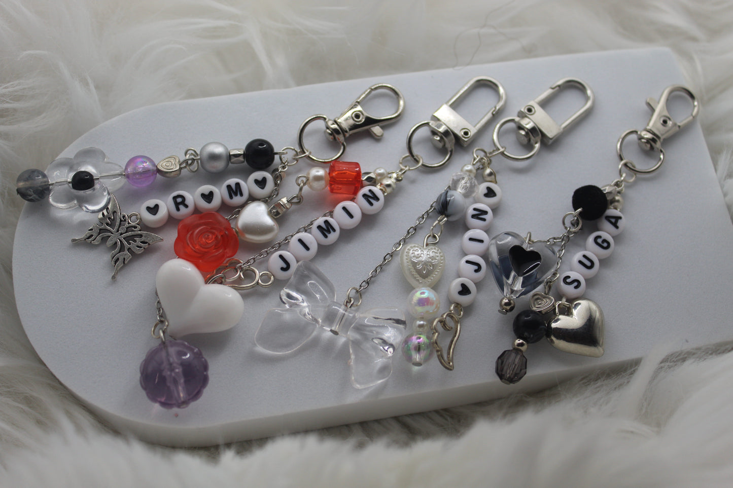 BTS Kpop Beaded Keychain