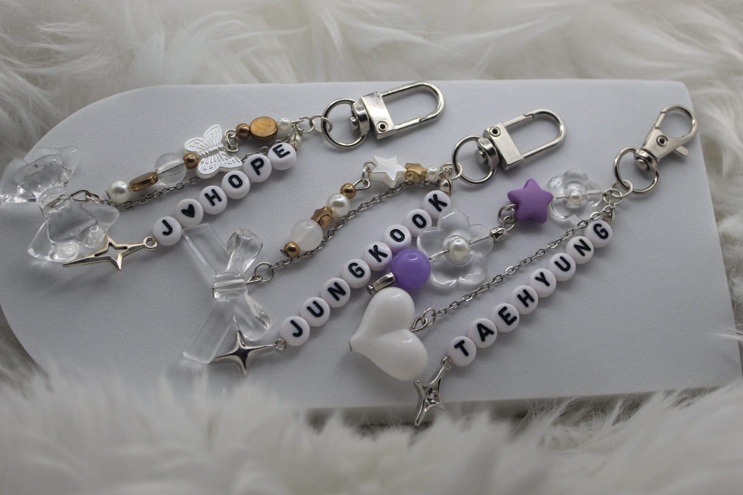 BTS Kpop Beaded Keychain