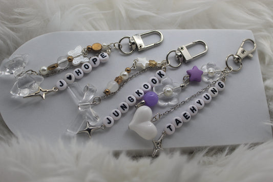 BTS Kpop Beaded Keychain